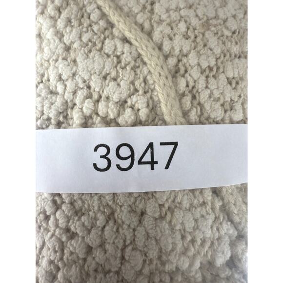 Pol Size L Outdoor Drawstring Hooded Sweater Ivory Long Sleeve V Neck - Picture 8 of 8